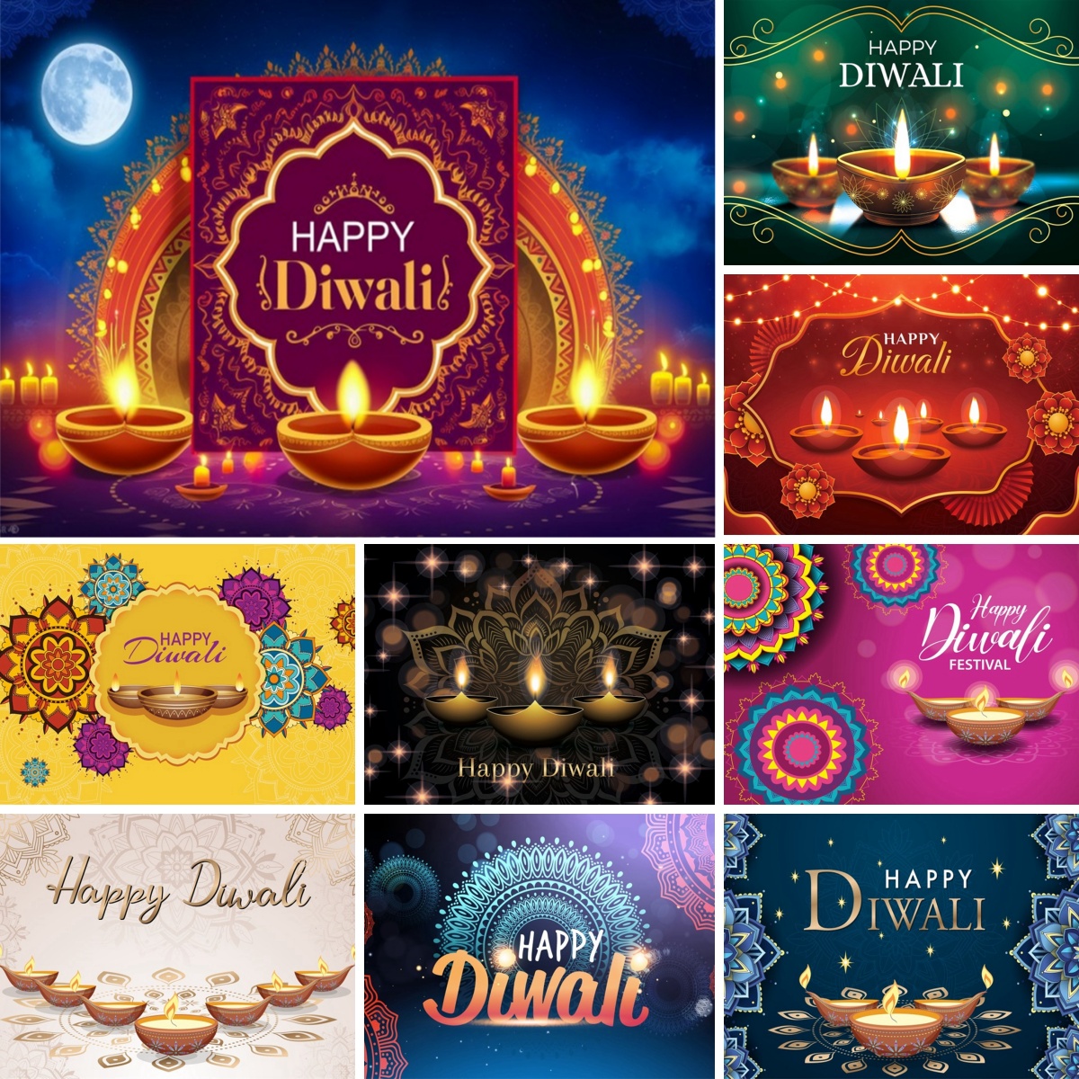 Lighting Decor For Diwali - Happy Diwali Photography Background Indian Traditional