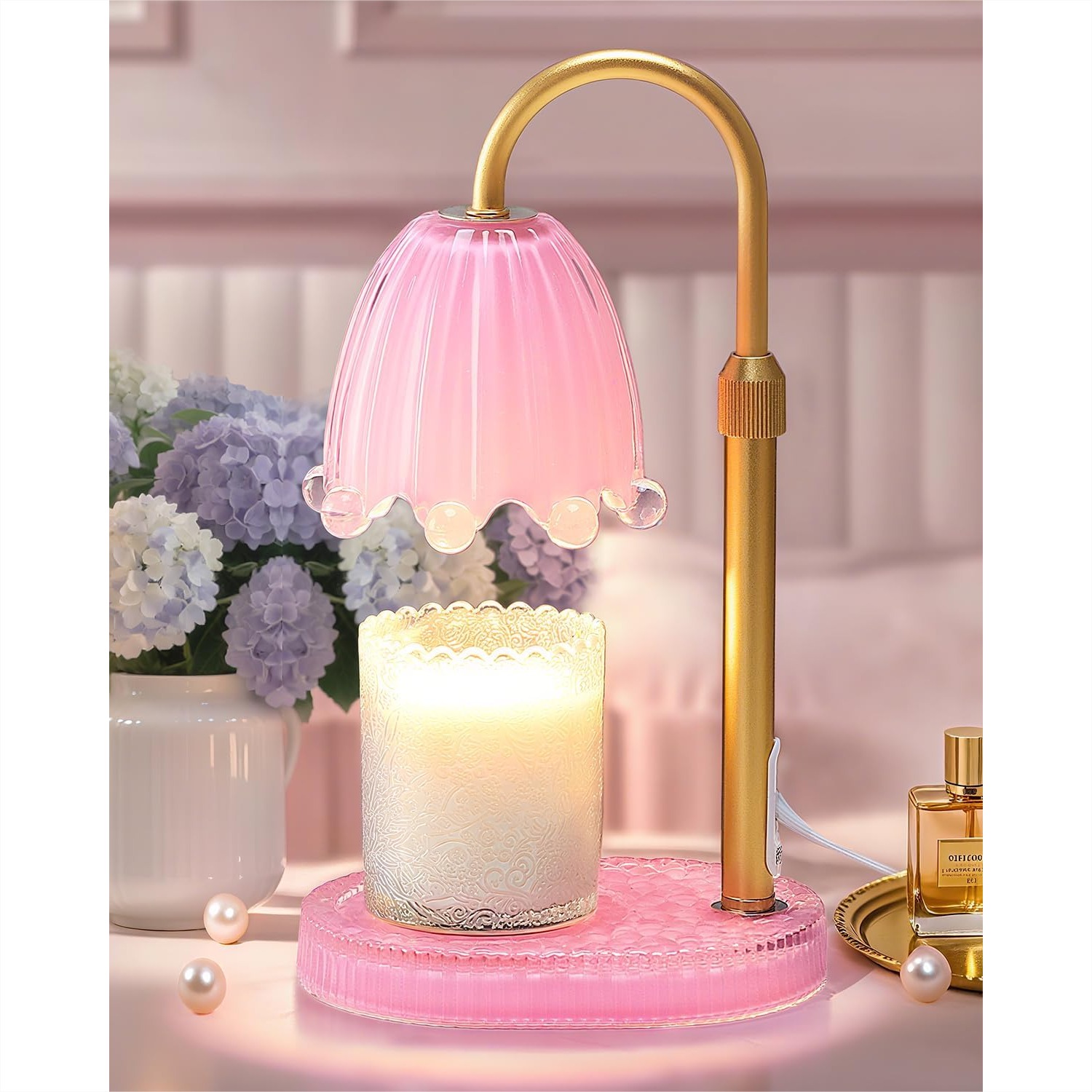 Wax Melter Electric - Flower Candle Warmer Lamp with Timer,