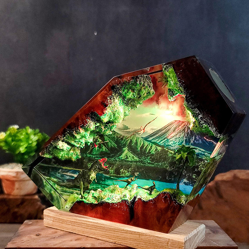 Table Resin Lamp Dinosaur Figu - огляд і ціна Lighting Decor Items