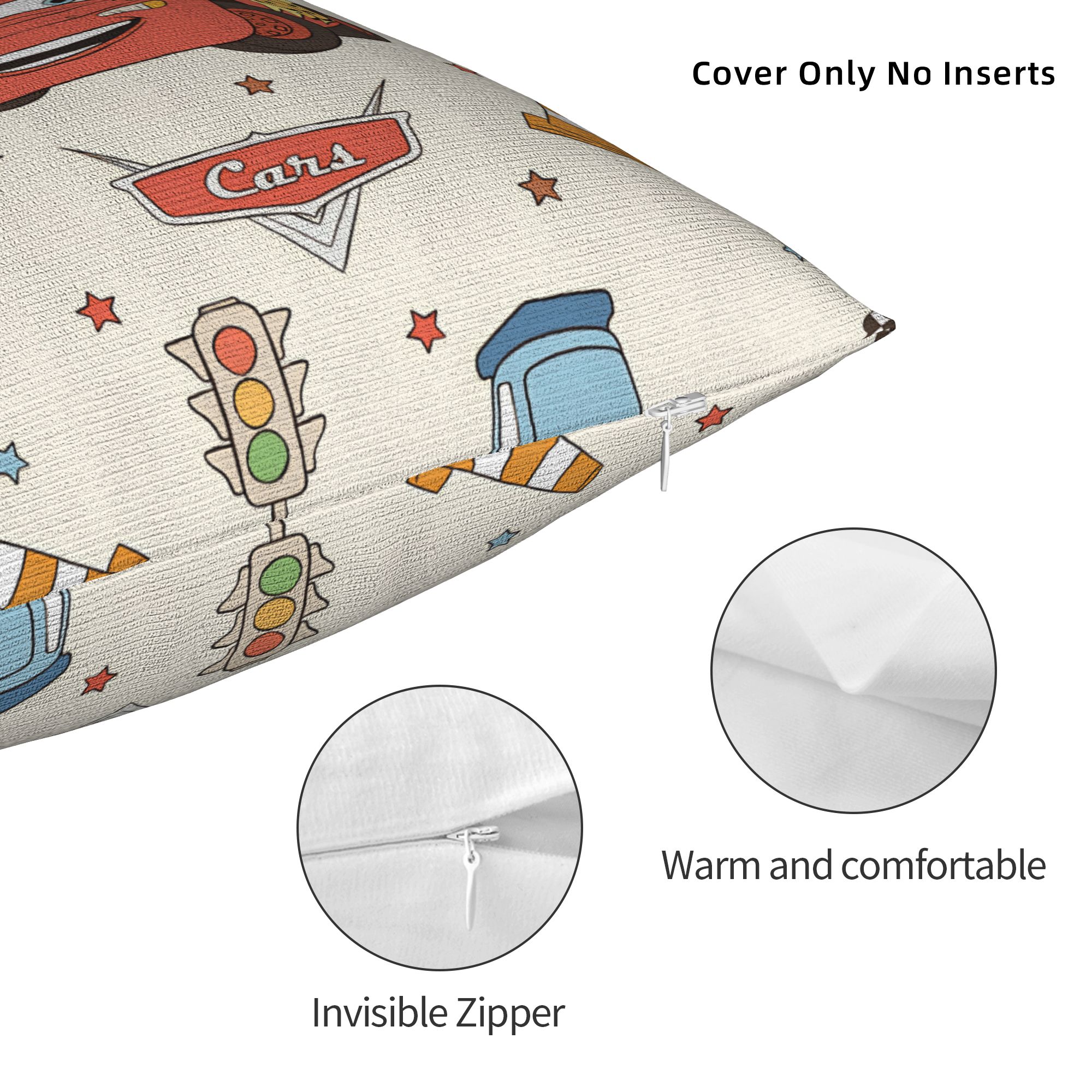 Pillow Cover Cars L-Lightning  - огляд і ціна Lighting Mcqueen Decor