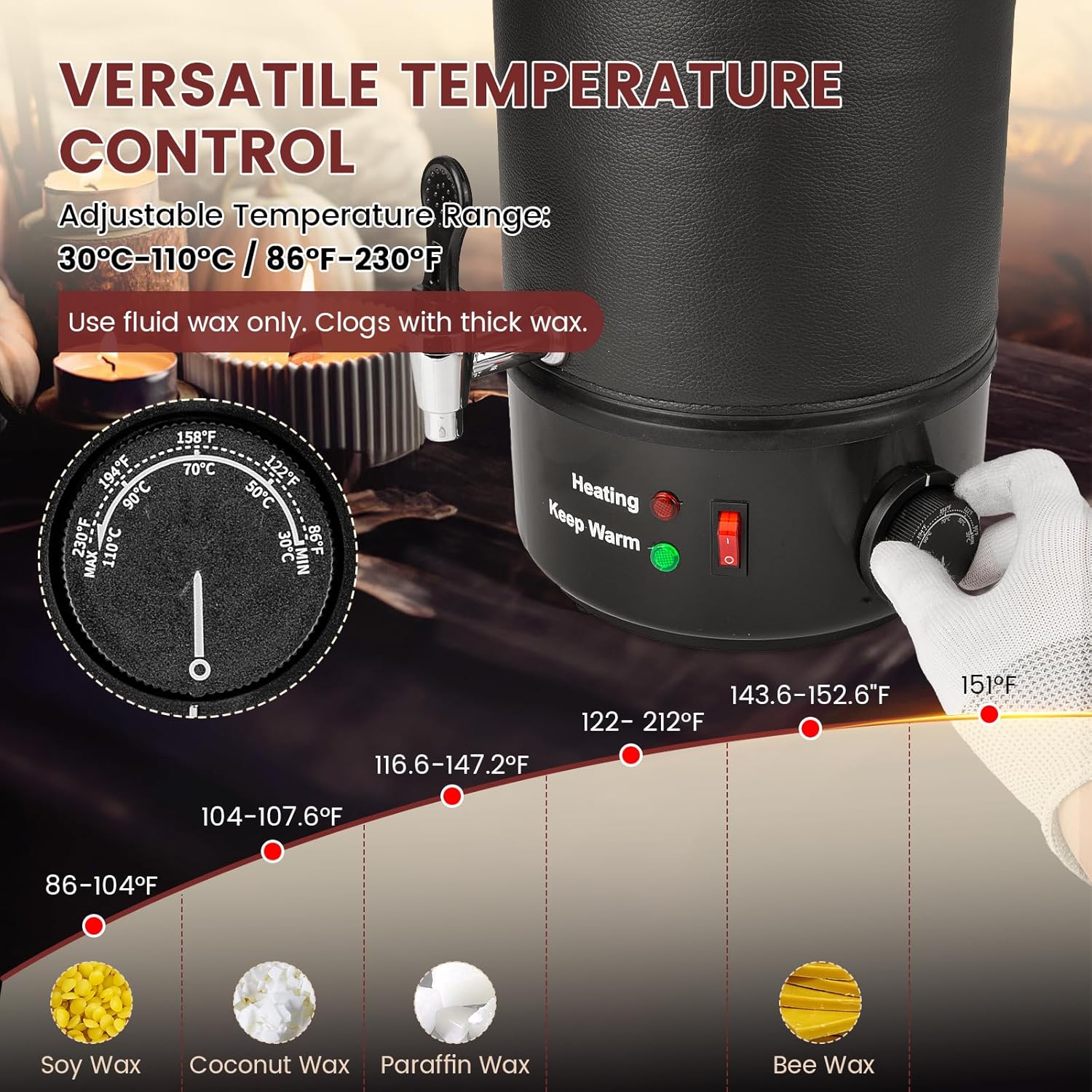 8L Wax Melter for Candle Makin - огляд і ціна Wax Melter Electric