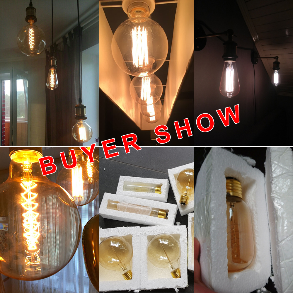 E27 Retro Edison Bulb 220V 40W - огляд і ціна Lighting Decor For Living Room