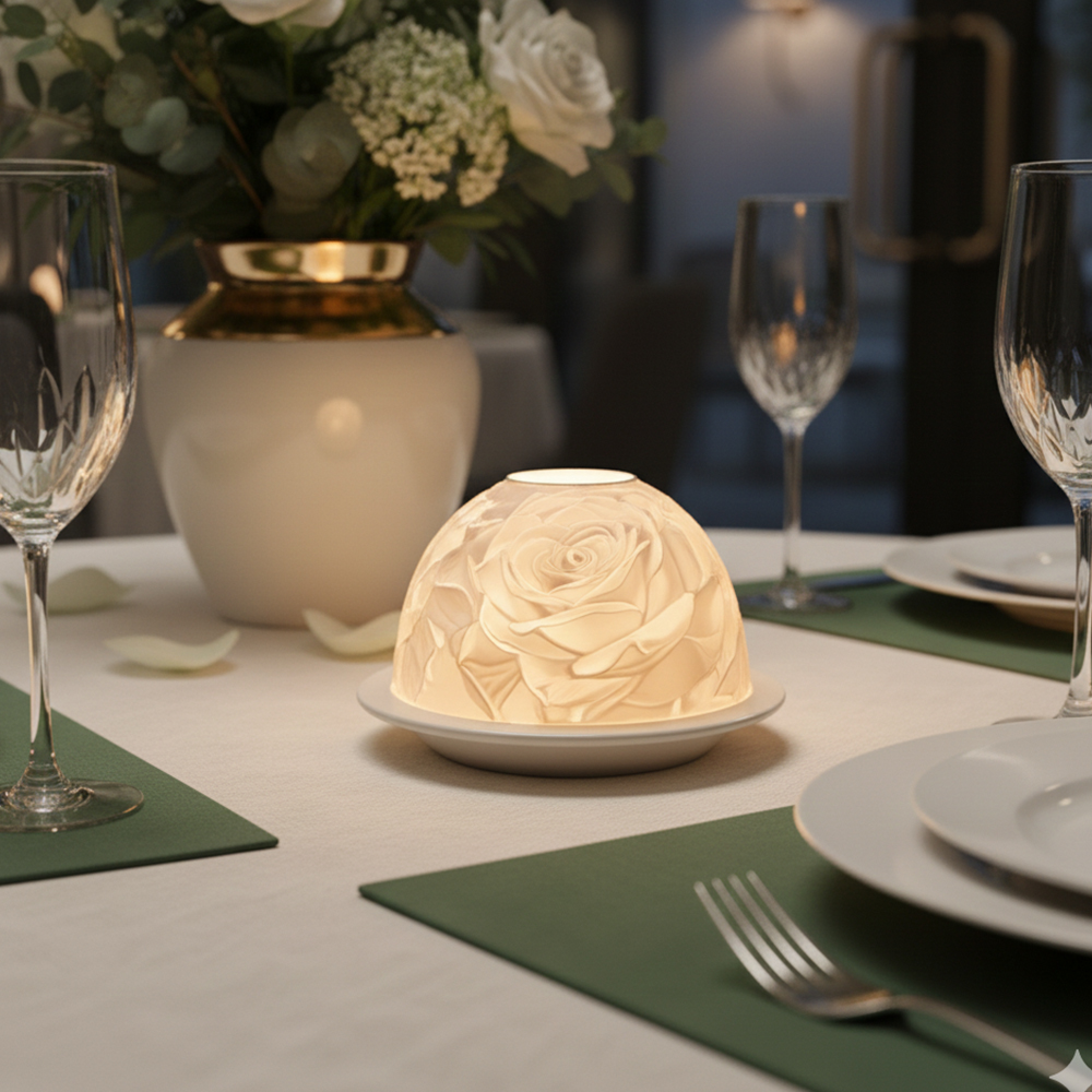 Elegant Rose Porcelain Candle  - огляд і ціна Lighting Decor For Living Room