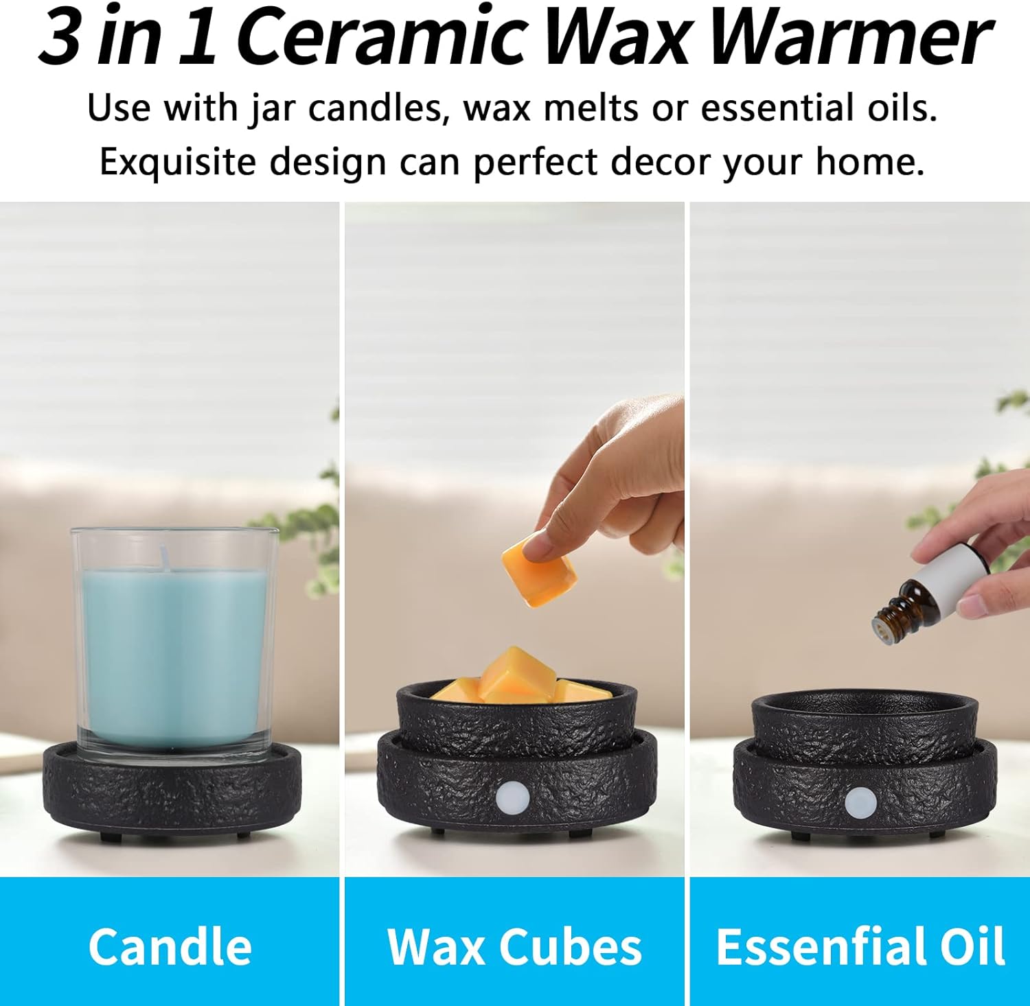 Ceramic Wax Melt Warmer, 3-in- - огляд і ціна Wax Melter Electric