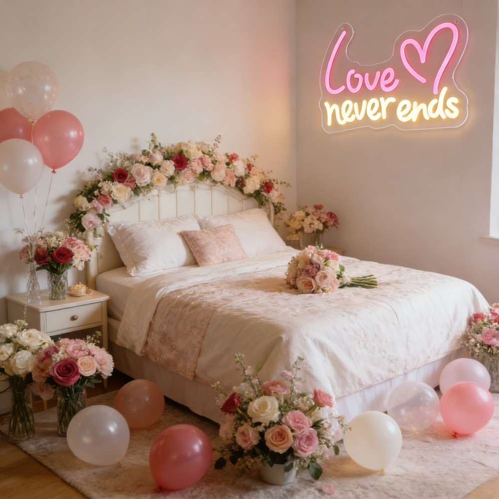 Love Never Ends LED Neon Sign  - огляд і ціна Lighting Decoration Ideas For Home