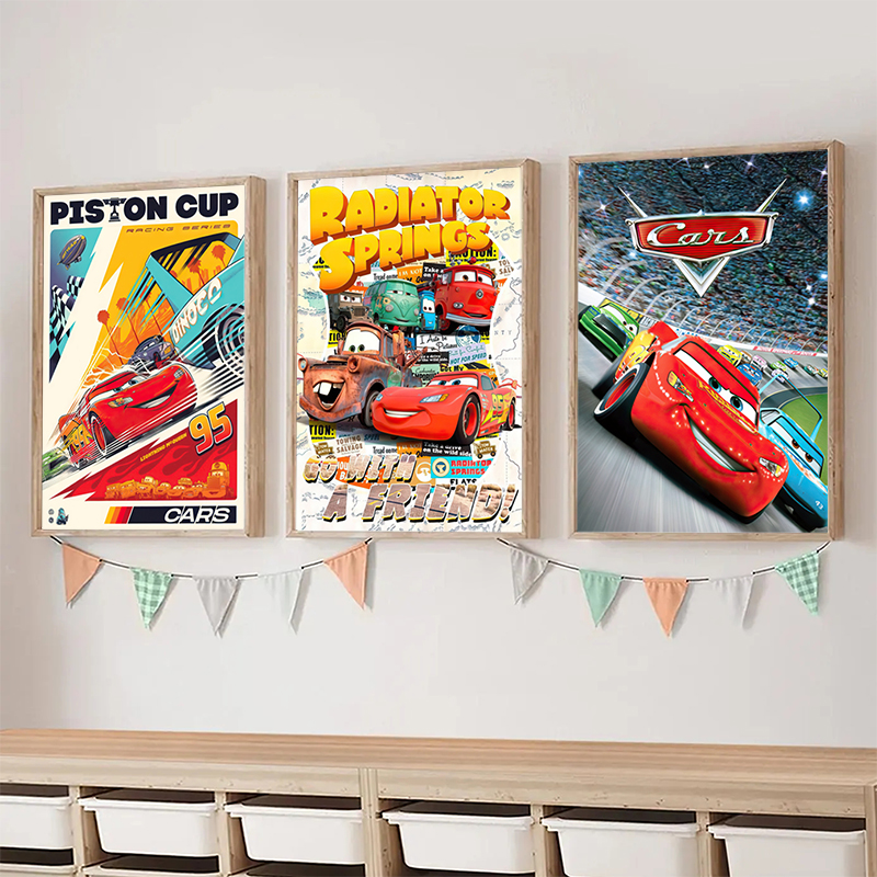Cars Cartoon Movie Art Prints  - огляд і ціна Lighting Mcqueen Decor