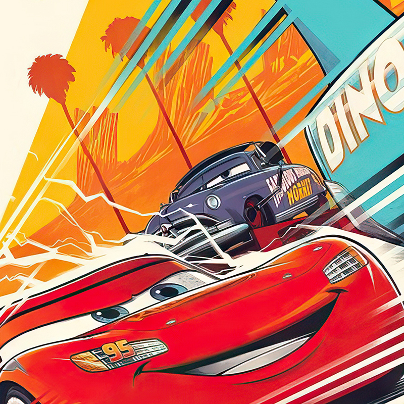 Cars Cartoon Movie Art Prints  - огляд і ціна Lighting Mcqueen Decor