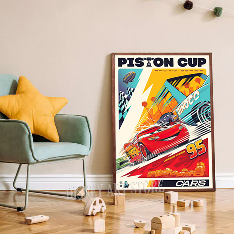 Cars Cartoon Movie Art Prints  - огляд і ціна Lighting Mcqueen Decor