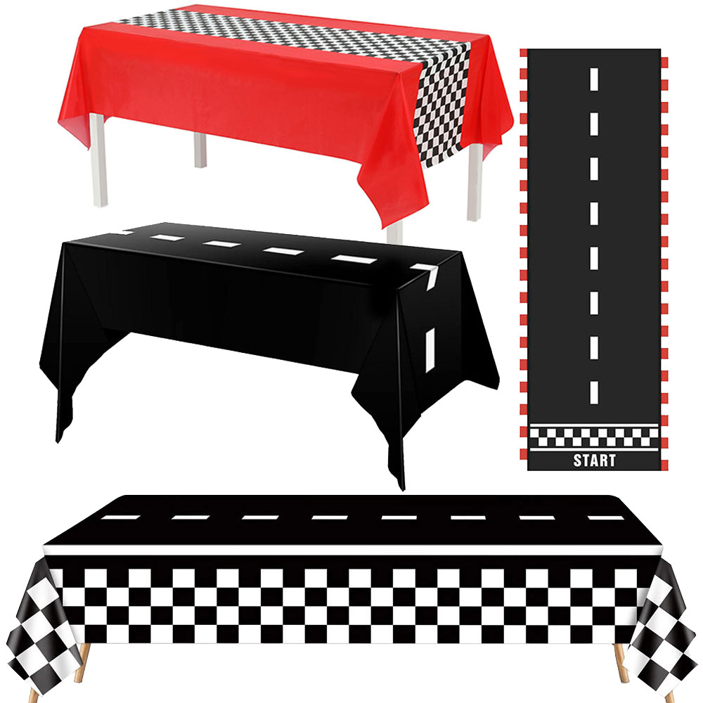 Checkered Race Car Party Black - огляд і ціна Lighting Mcqueen Decor