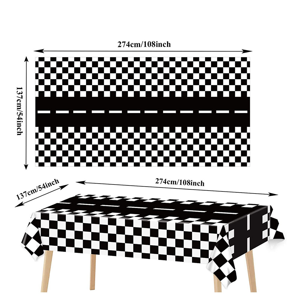 Checkered Race Car Party Black - огляд і ціна Lighting Mcqueen Decor