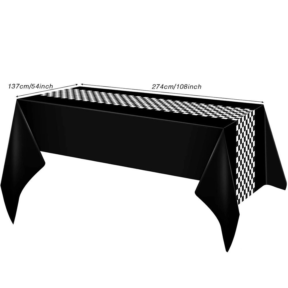 Checkered Race Car Party Black - огляд і ціна Lighting Mcqueen Decor