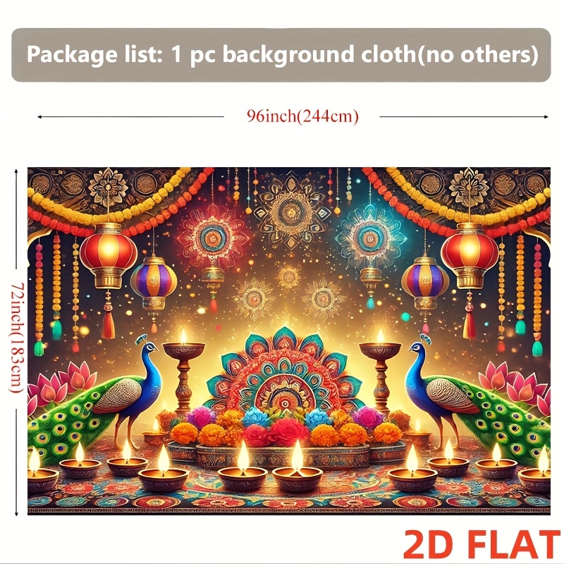 Diwali Peacock Lantern Tapestr - огляд і ціна Lighting Decor For Diwali