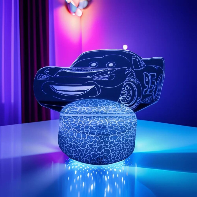 DSN Cute Car 3D Lamp LED Night - огляд і ціна Lighting Mcqueen Decor