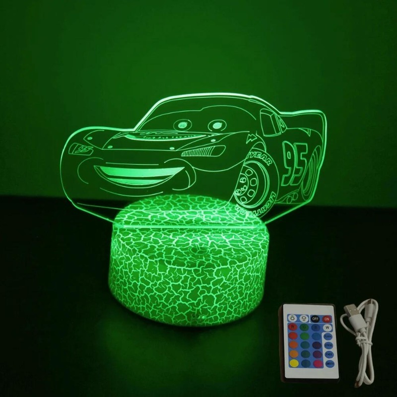 DSN Cute Car 3D Lamp LED Night - огляд і ціна Lighting Mcqueen Decor