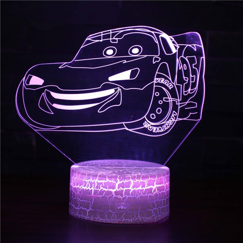 DSN Cute Car 3D Lamp LED Night - огляд і ціна Lighting Mcqueen Decor
