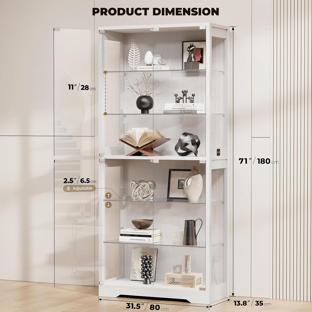 71 6-Tier Glass Door Display C - огляд і ціна Lighting & Home Decor Studio