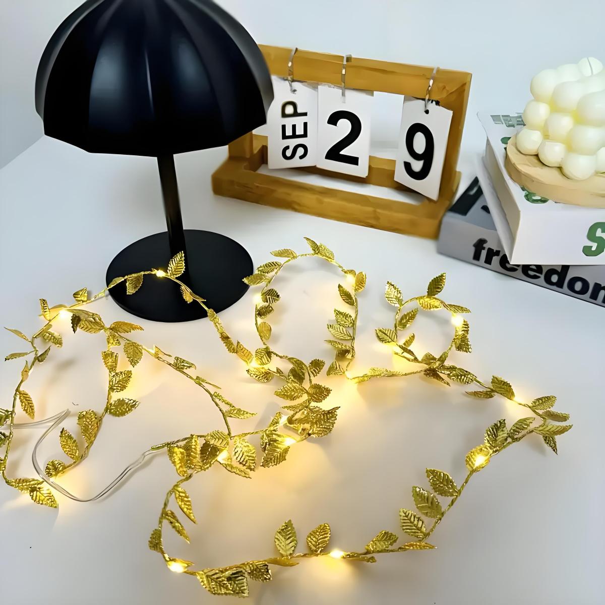 Led Romantic Golden Leaf Fairy - огляд і ціна Lighting Decor For Diwali