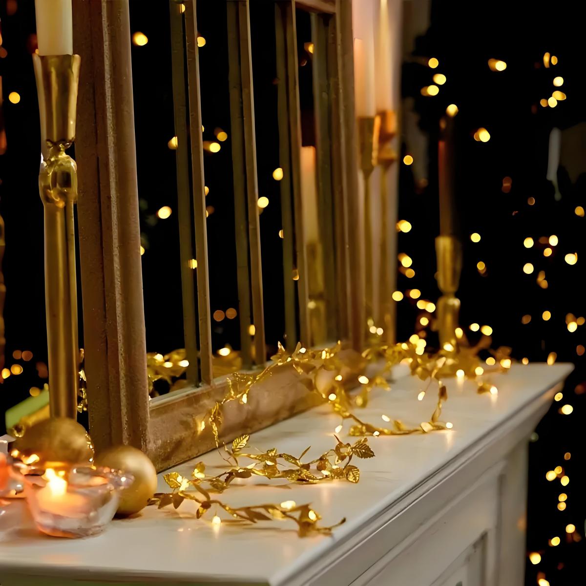 Led Romantic Golden Leaf Fairy - огляд і ціна Lighting Decor For Diwali