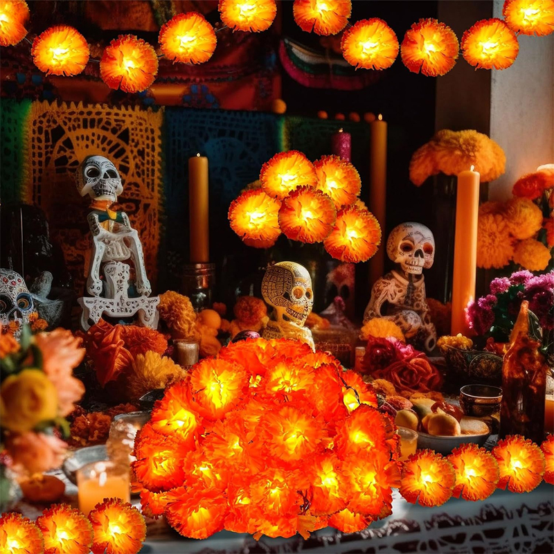 Mexican Marigold Artificial Fl - огляд і ціна Lighting Decor For Diwali