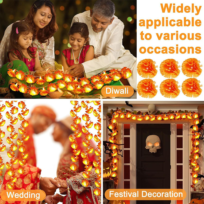 Mexican Marigold Artificial Fl - огляд і ціна Lighting Decor For Diwali