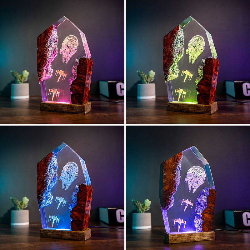 Table Resin Lamp Universe War  - огляд і ціна Lighting Decor Items