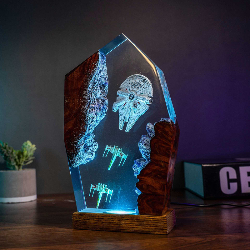 Table Resin Lamp Universe War  - огляд і ціна Lighting Decor Items