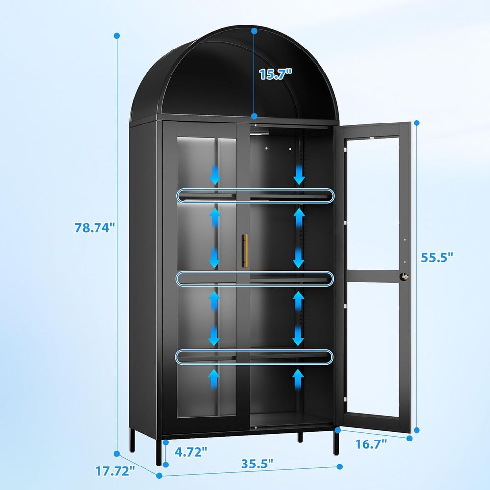 78.74 High Metal Arched Cabine - огляд і ціна Lighting & Home Decor Studio