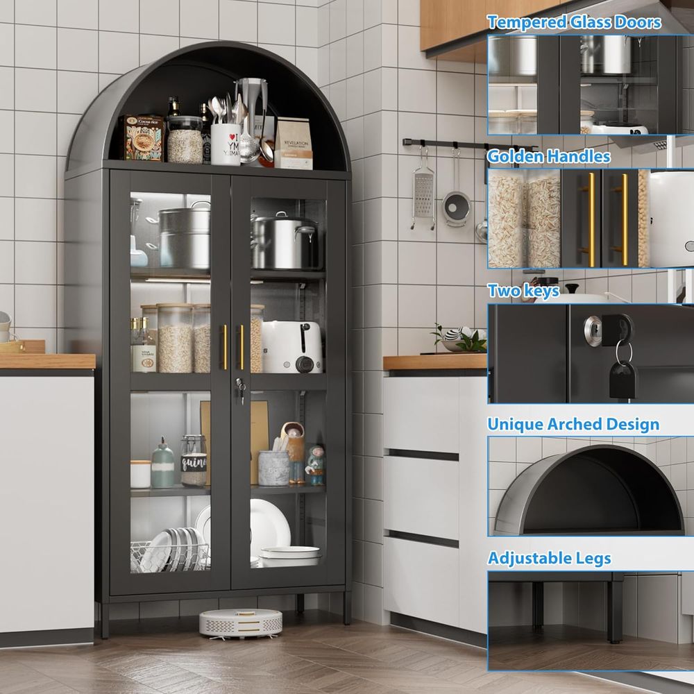 78.74 High Metal Arched Cabine - огляд і ціна Lighting & Home Decor Studio