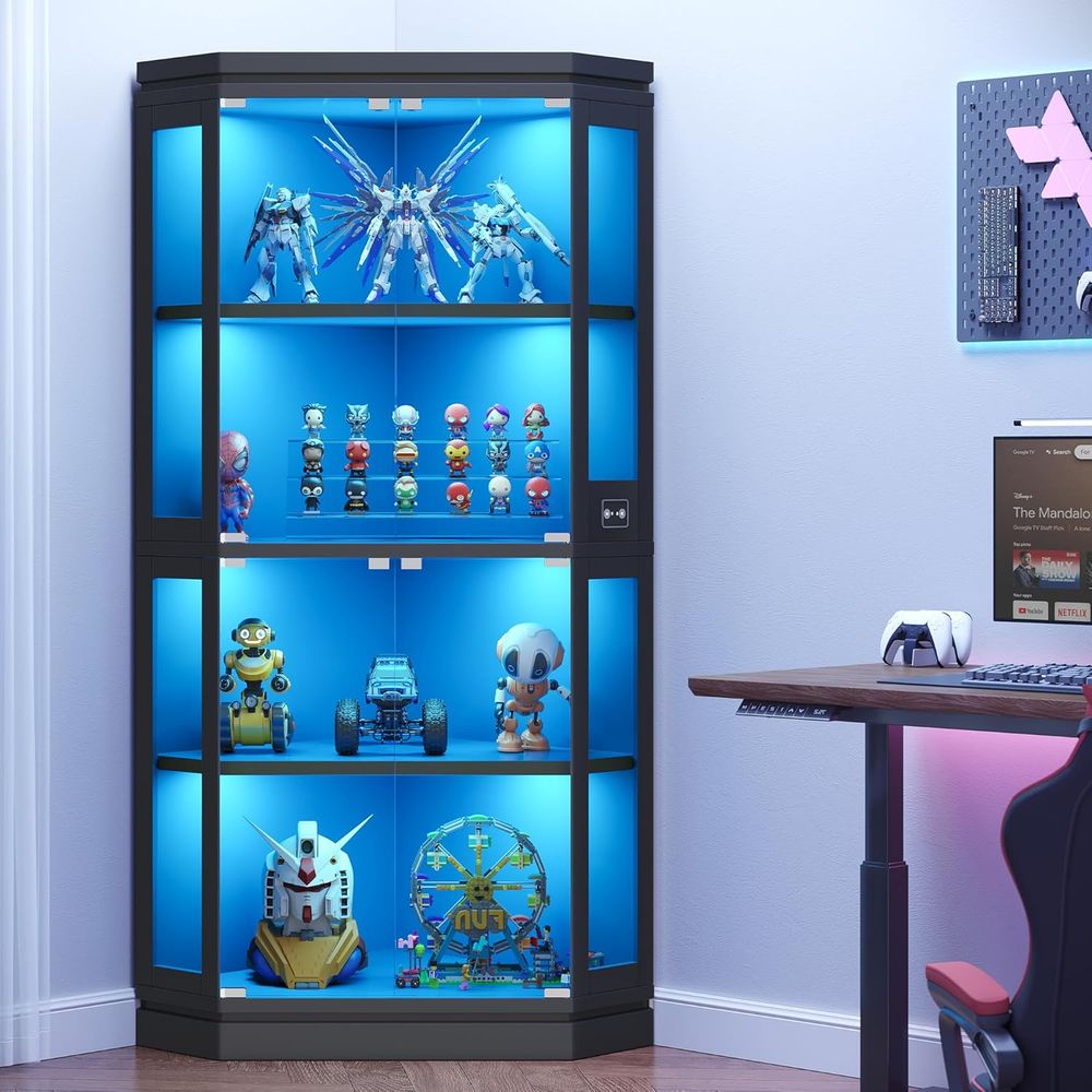 67 Tall 4-Tier Glass Display C - огляд і ціна Lighting & Home Decor Studio