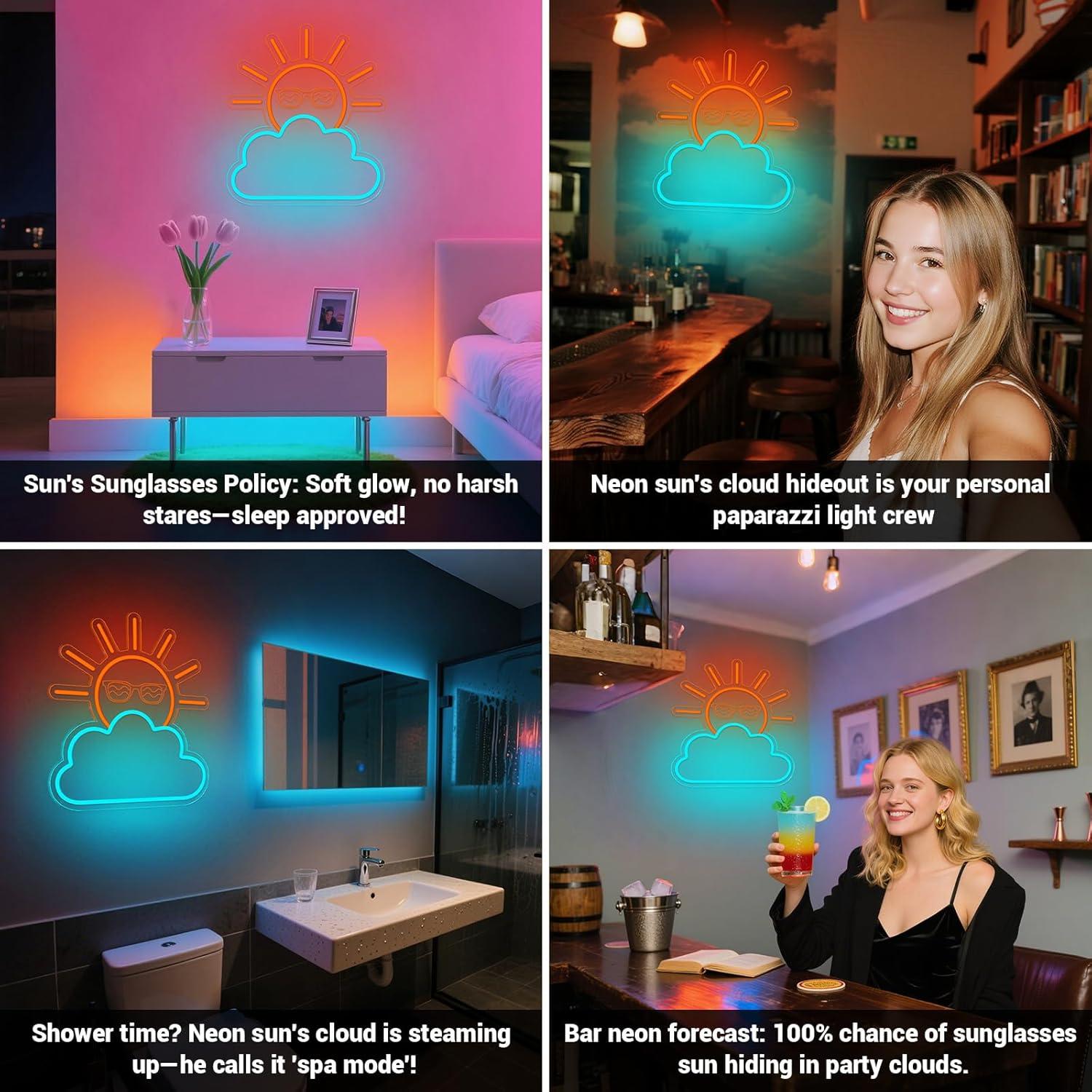 Sunrise Sunset Neon Sign USB P - огляд і ціна Lighting Decor For Living Room
