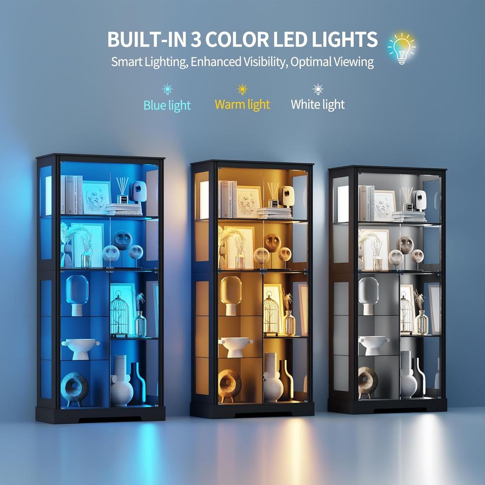 71 Illuminated Glass Curio Cab - огляд і ціна Lighting & Home Decor Studio