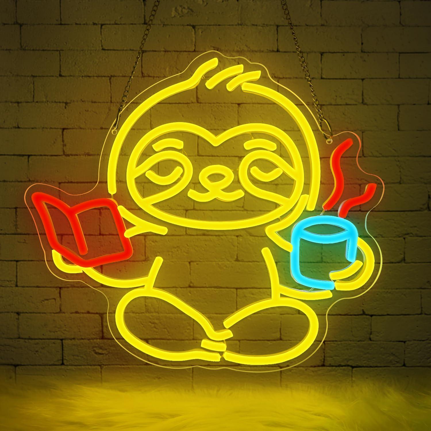 Sloth Neon Sign USB Dimmable L - огляд і ціна Lighting Decor For Living Room