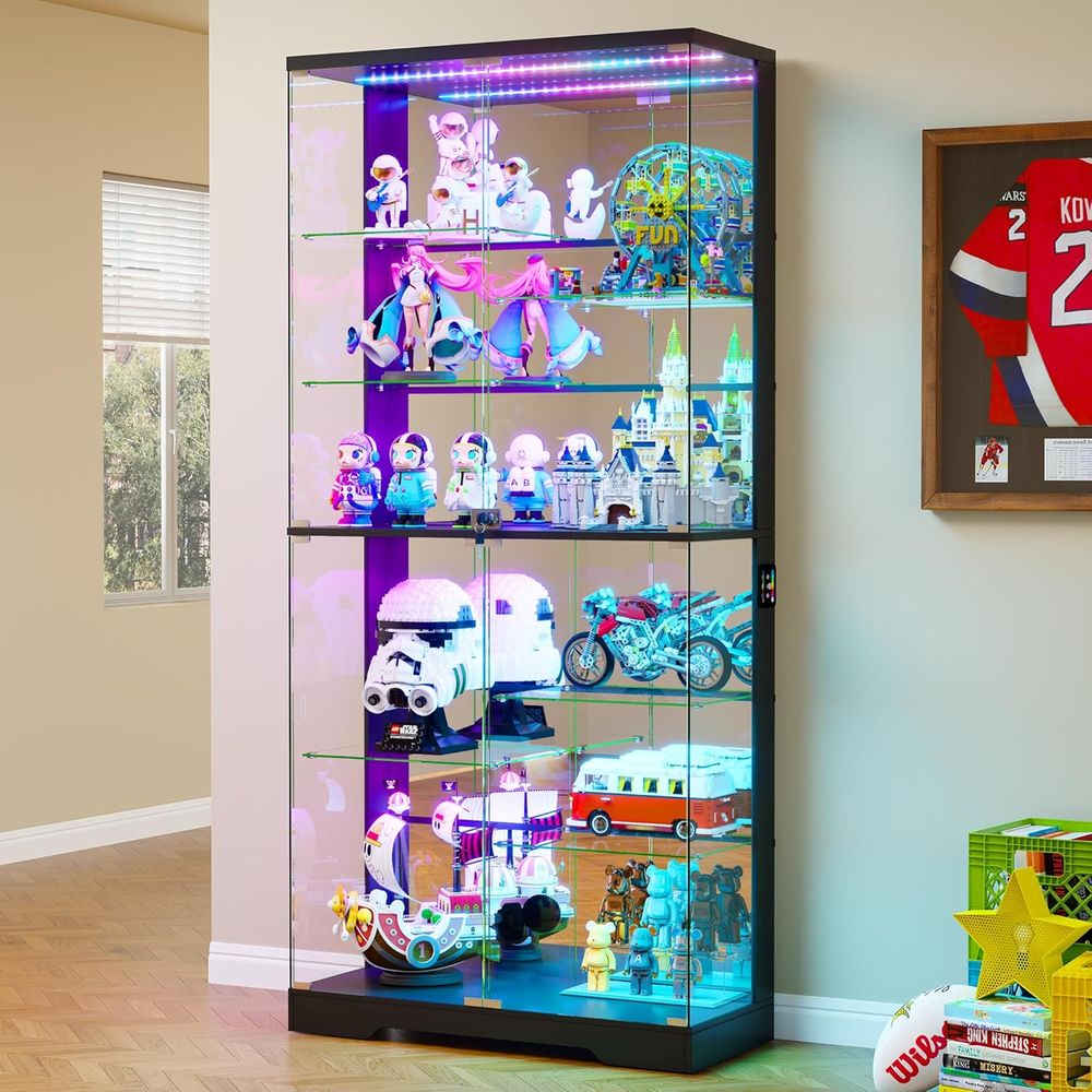 10-Tier Lockable Glass Display - огляд і ціна Lighting & Home Decor Studio