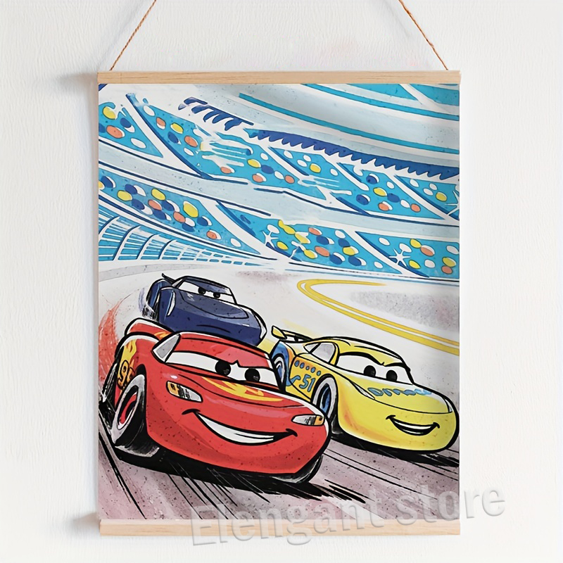 Cartoon Cars Watercolor Art Pr - огляд і ціна Lighting Mcqueen Decor
