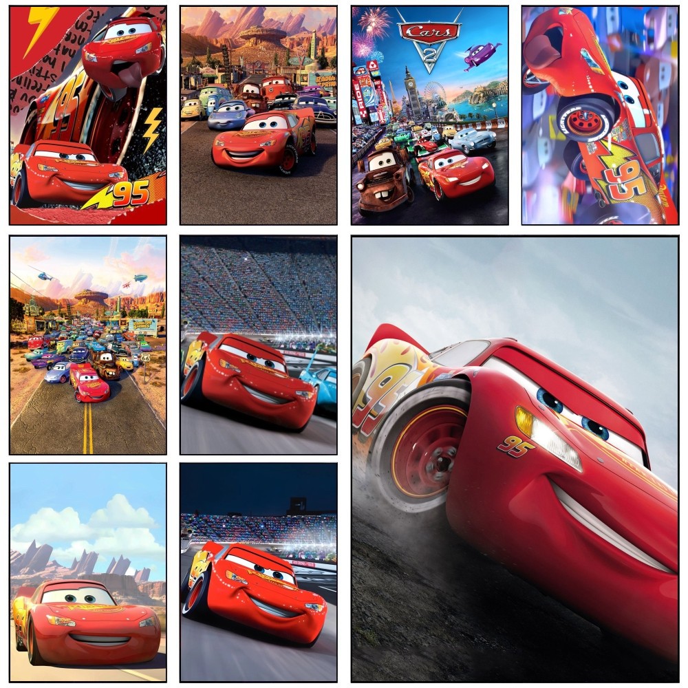 1PC Lightning McQueen Poster S - огляд і ціна Lighting Mcqueen Decor
