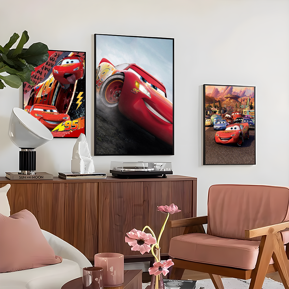 1PC Lightning McQueen Poster S - огляд і ціна Lighting Mcqueen Decor