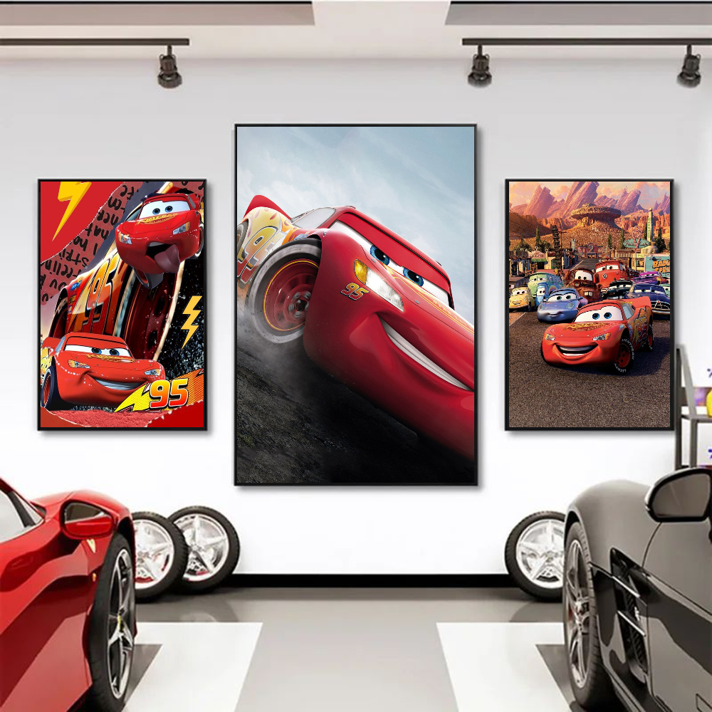 1PC Lightning McQueen Poster S - огляд і ціна Lighting Mcqueen Decor