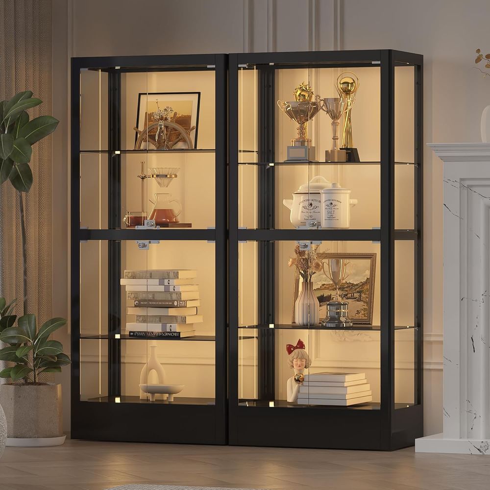 4-Sided Lockable Glass Display - огляд і ціна Lighting & Home Decor Studio