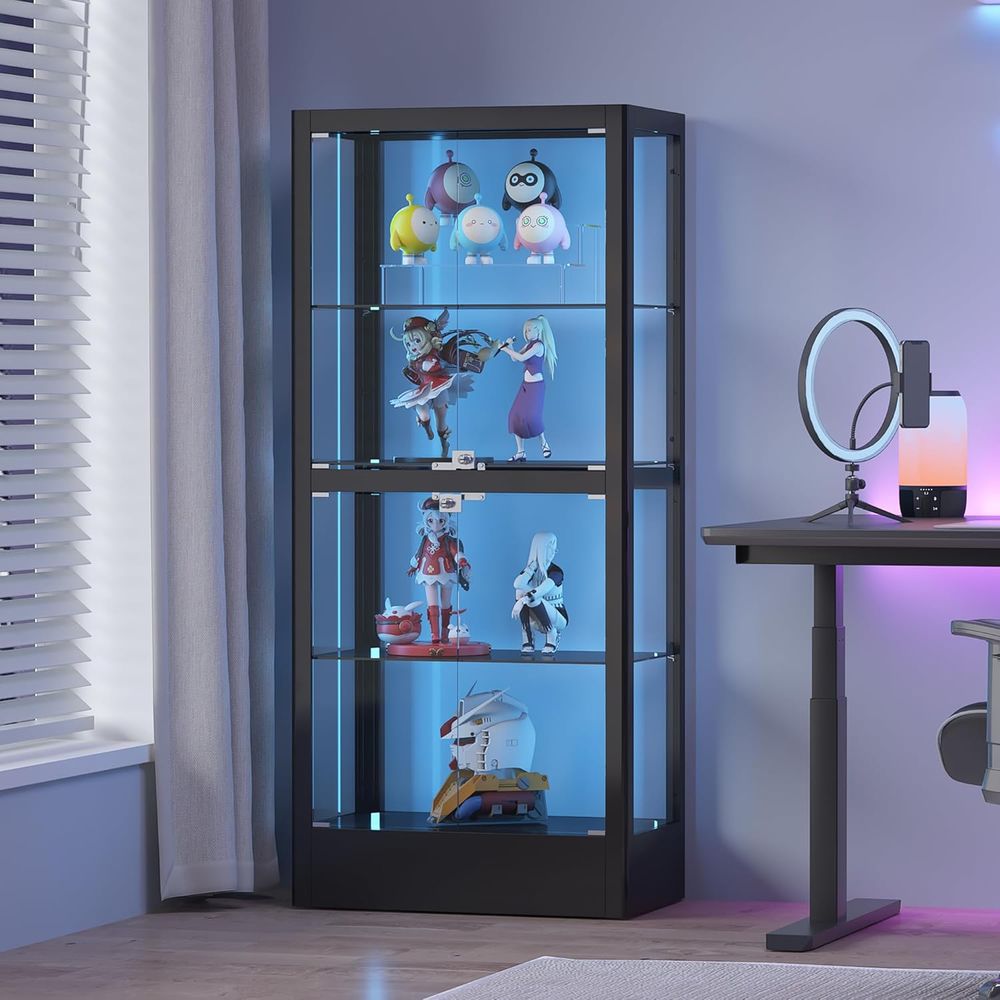 4-Sided Lockable Glass Display - огляд і ціна Lighting & Home Decor Studio