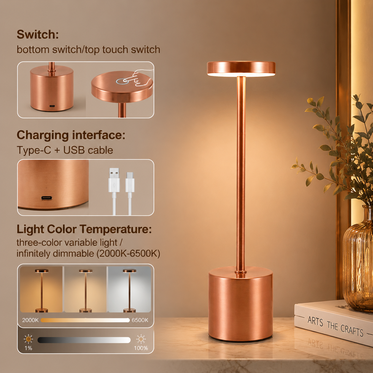 GGBingo Metal Light Table Lamp - огляд і ціна Lighting Decor For Living Room