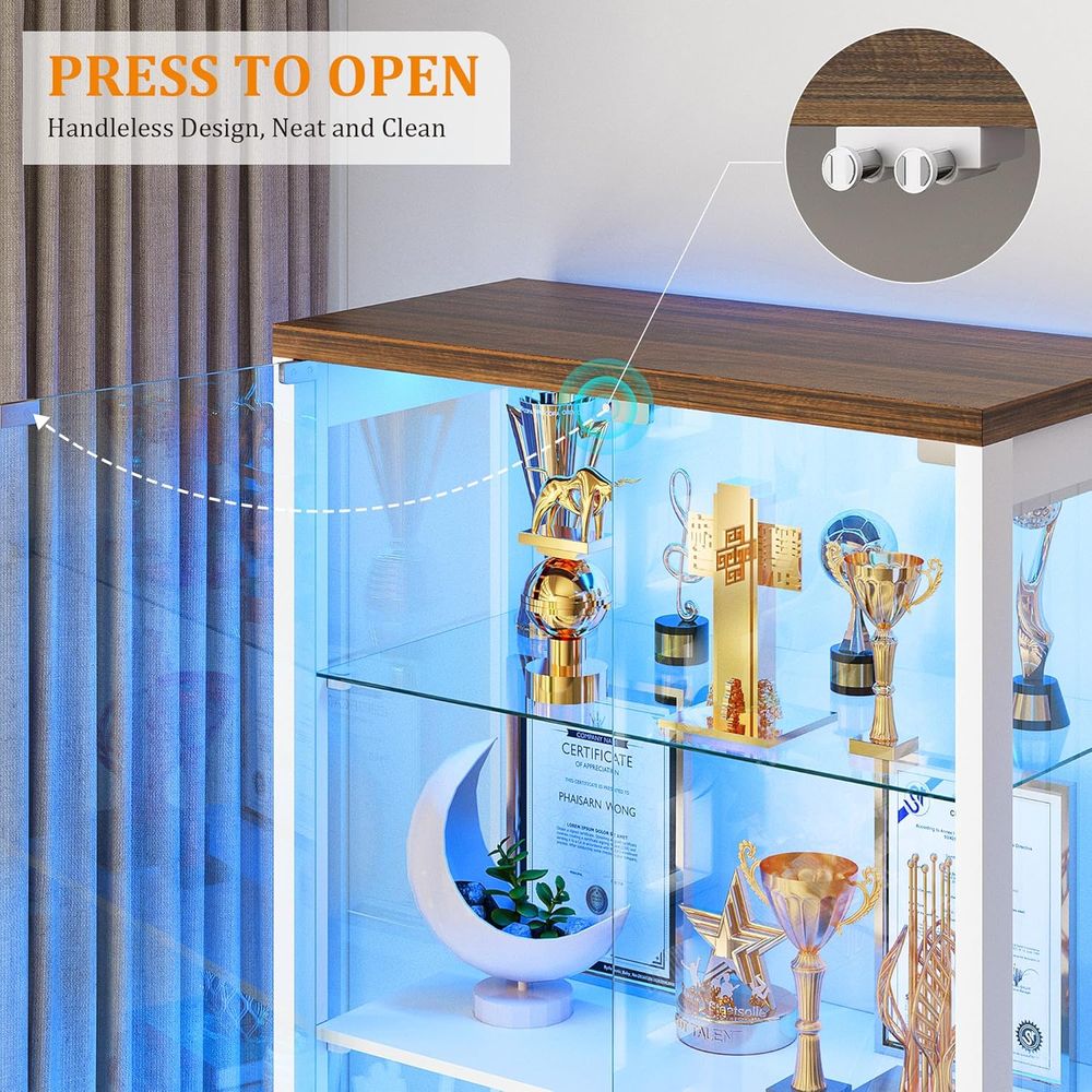 67 Glass Door Adjustable Shelv - огляд і ціна Lighting & Home Decor Studio