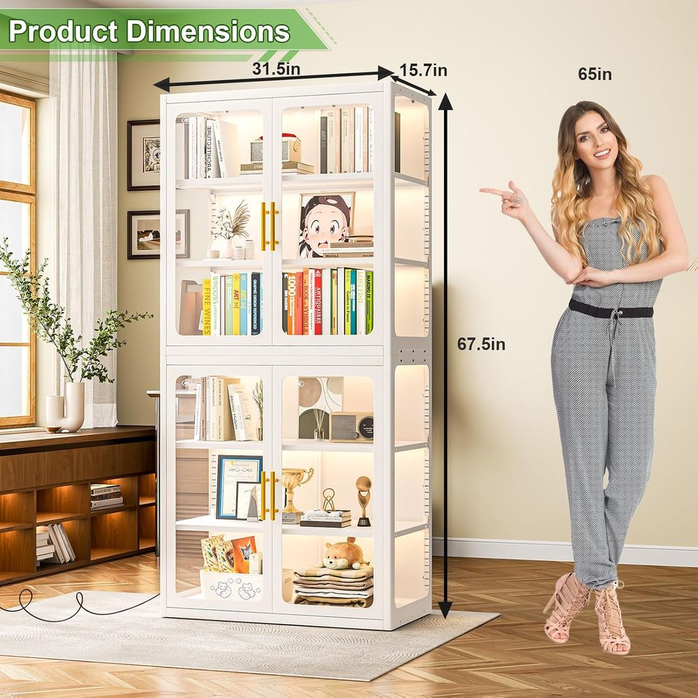 68 White Glass Display Cabinet - огляд і ціна Lighting & Home Decor Studio
