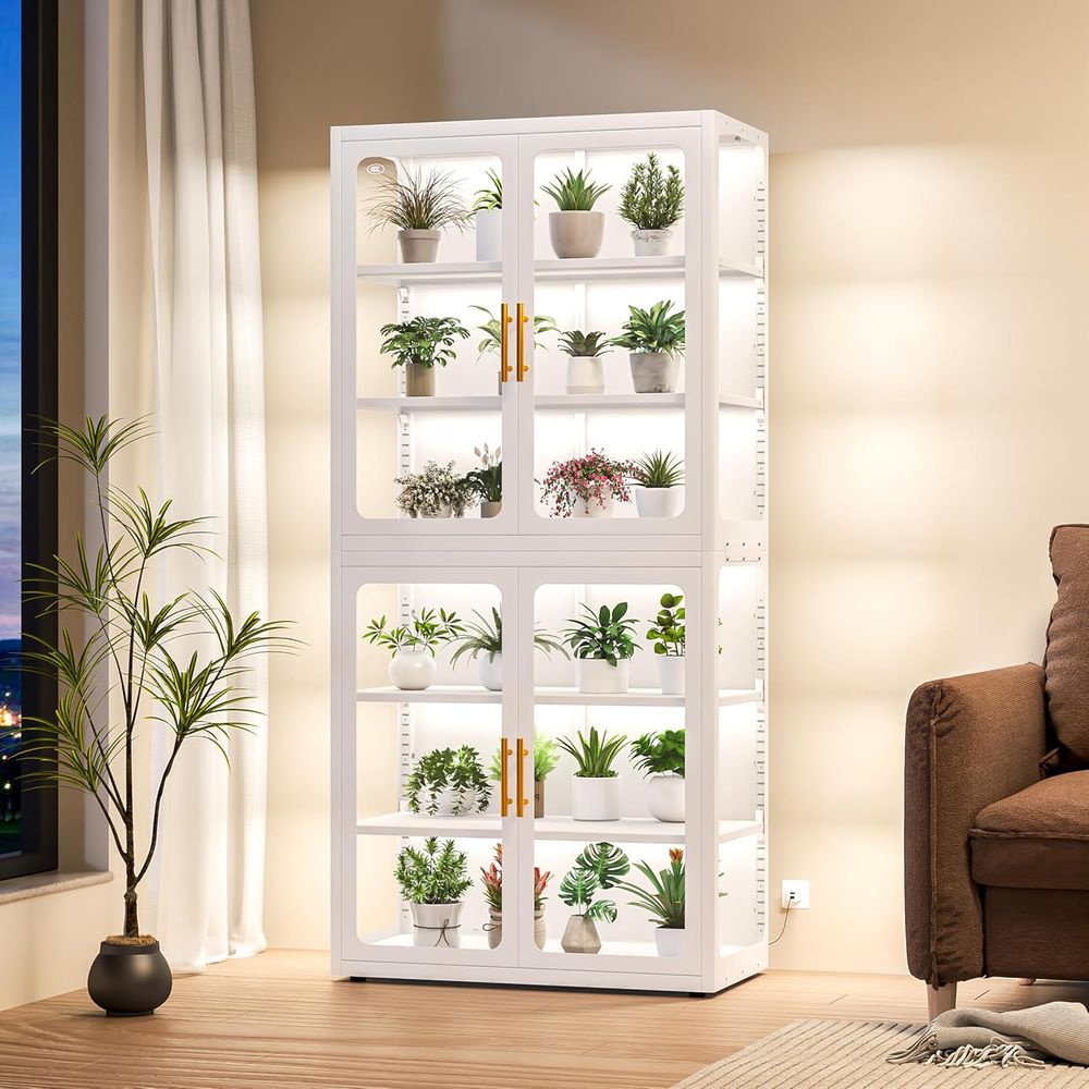 68 White Glass Display Cabinet - огляд і ціна Lighting & Home Decor Studio