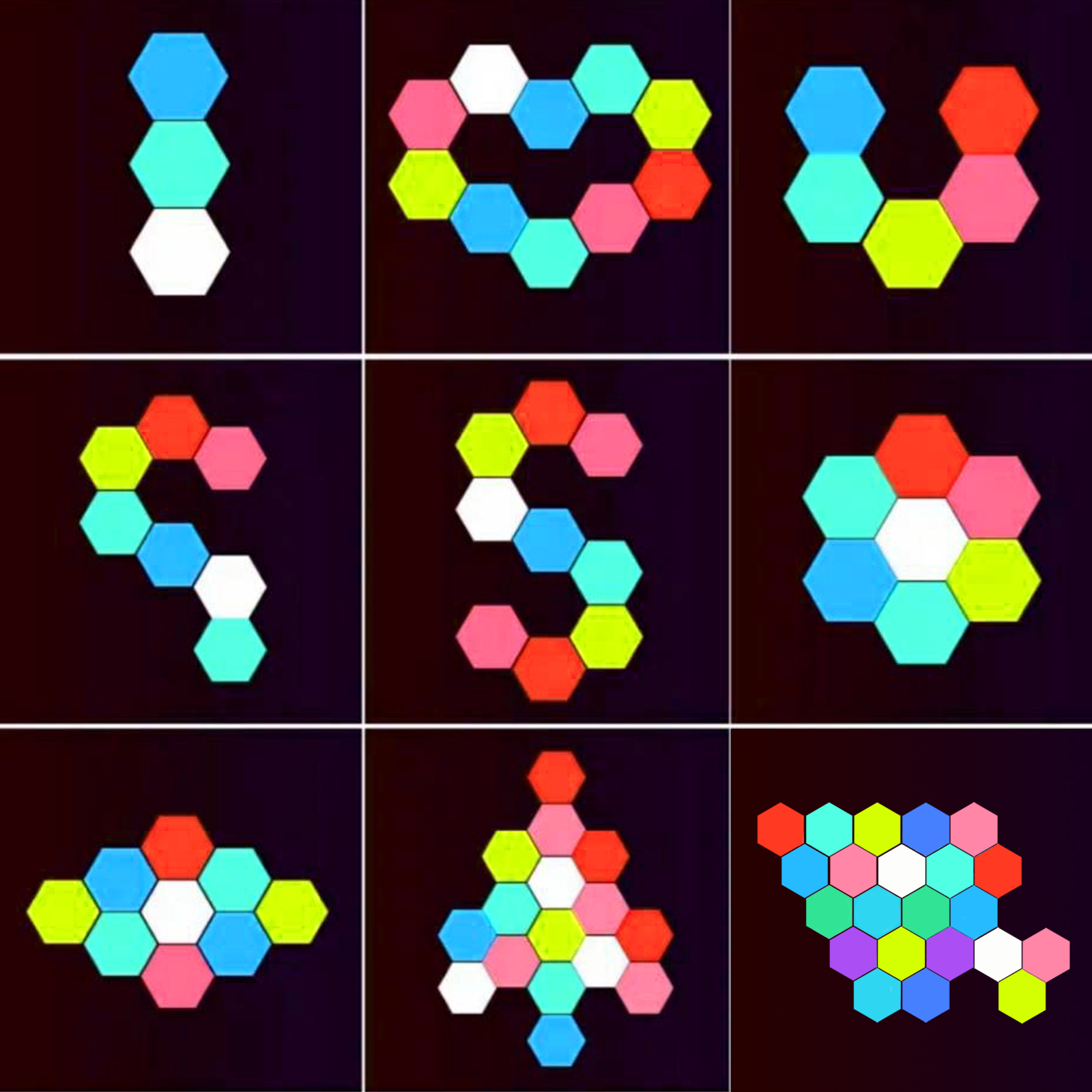 Remote control geometric hexag - огляд і ціна Lighting Decor For Living Room