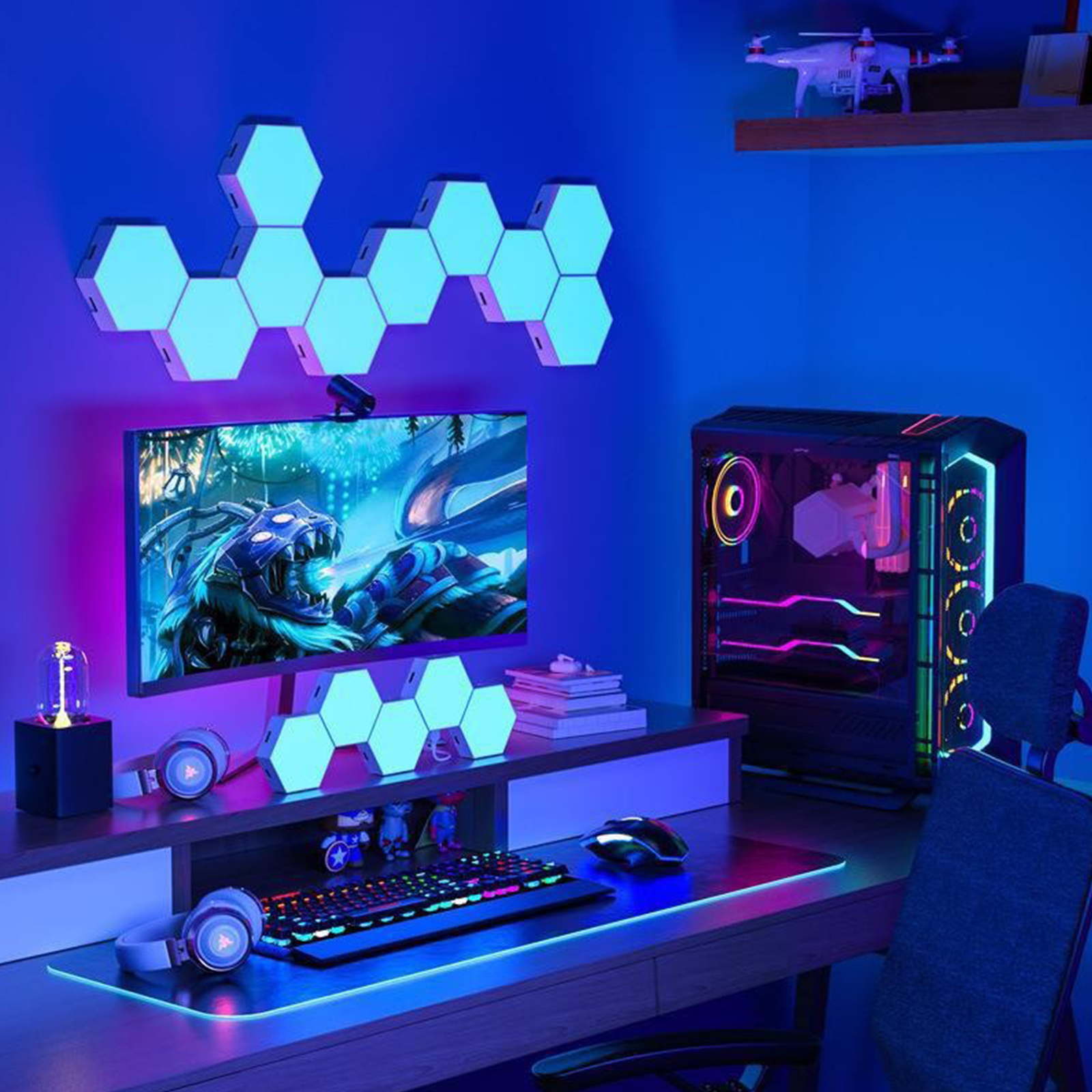 Remote control geometric hexag - огляд і ціна Lighting Decor For Living Room